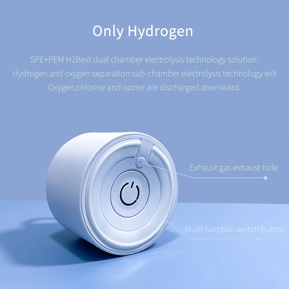 Hydrogen Rich Water Generator Bottle DuPont SPE PEM Dual Chamber H2 Maker